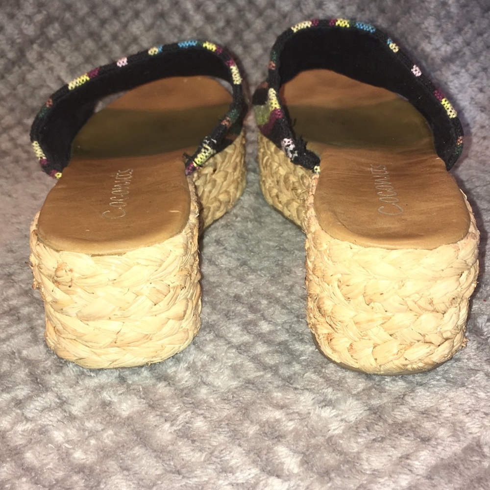 Coconuts Platform Slip Zarape Sandals - Picture 3 of 8